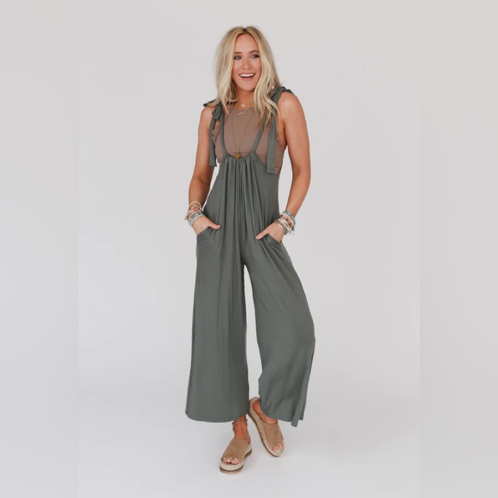FOREVER RELAXED GATHERED JUMPSUIT